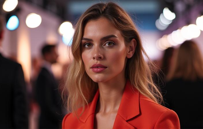 Una modelo en un evento de belleza en Madrid